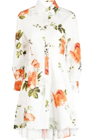 Erdem Vestido camisero mini con estampado floral