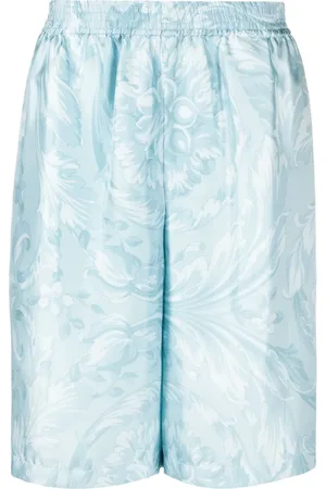 VERSACE Bermudas de seda con estampado Barocco