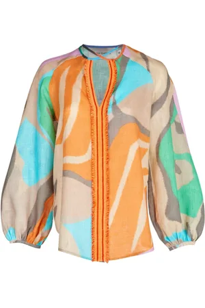 Silvia Tcherassi Blusa Molveno con estampado abstracto