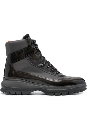 santoni Botas de montaña con diseño de paneles