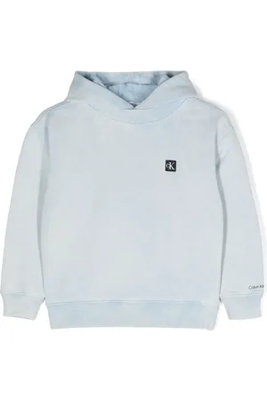 Calvin Klein Hoodie con parche del logo y cuello redondo