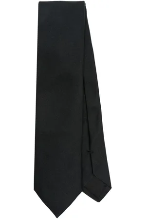 VERSACE Corbata de seda con logo de los 90