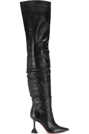 Amina Muaddi Botas por encima de la rodilla Olivia