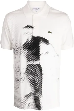 Lacoste Playera tipo polo con estampado abstracto