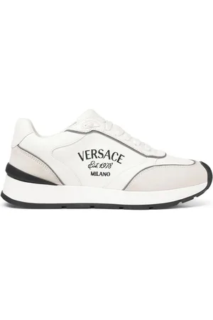 VERSACE Tenis con logo bordado y paneles