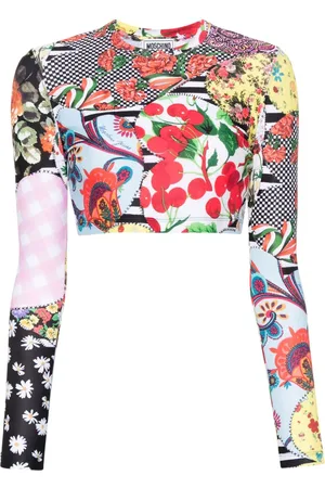 Moschino Top corto con motivo abstracto
