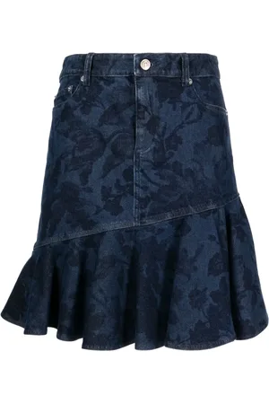 Erdem Falda corta de mezclilla con diseño asimétrico