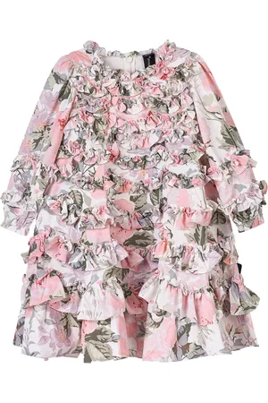 Needle & Thread Vestido con volantes y estampado floral