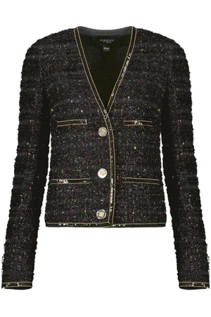 Giambattista Valli Chamarra de tweed bordada con lentejuelas