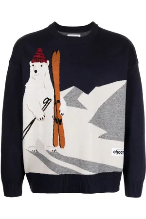 Chocoolate Suéter con motivo de oso en intarsia