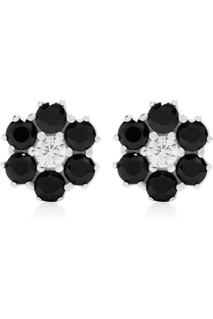 Hatton Labs Aretes con aplique de pieda negra