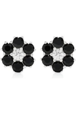 Hatton Labs Aretes con aplique de pieda negra