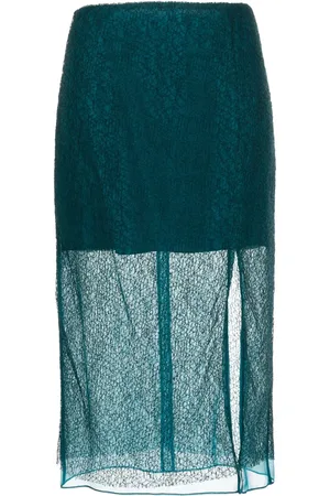 Jason Wu Falda de seda con doble capa