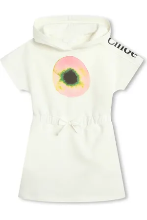 Chloé Vestido con logo estampado y capucha