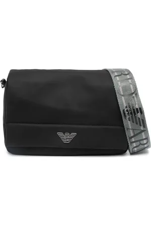Emporio Armani Bolsa crossbody con placa del logo