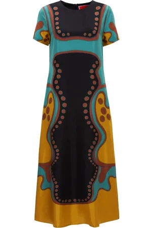 La DoubleJ Vestido Swing con estampado gráfico