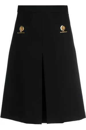 Moschino Falda midi con diseño acampanado y pliegues