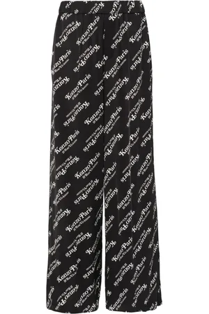 Kenzo Pantalones con logo estampado