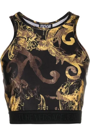 VERSACE Top sin mangas con estampado Baroque