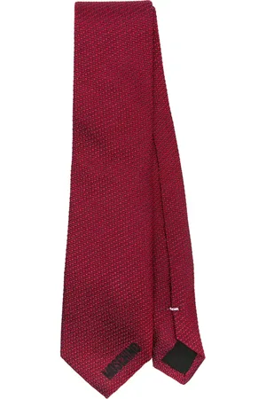 Moschino Corbata de seda bordada