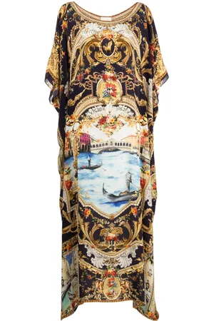 Camilla Vestido estilo caftán con estampado Venice Vignette