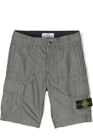 Stone Island Pantalones cargo con parche del logo