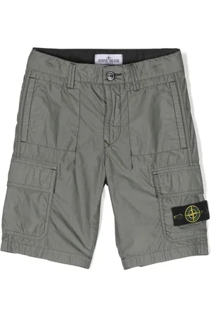 Stone Island Pantalones cargo con parche del logo