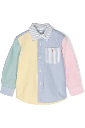 Ralph Lauren Camisa con diseño color block y logo bordado