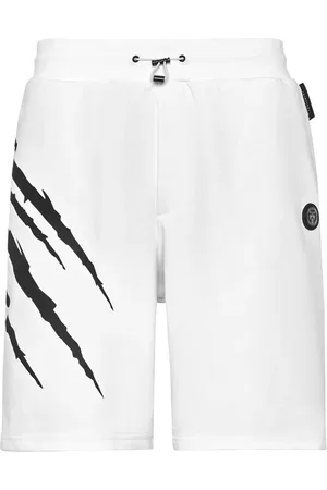 Philipp Plein Shorts deportivos con estampado de rasguño