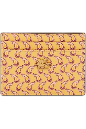 Etro Tarjetero micro con estampado de cachemira