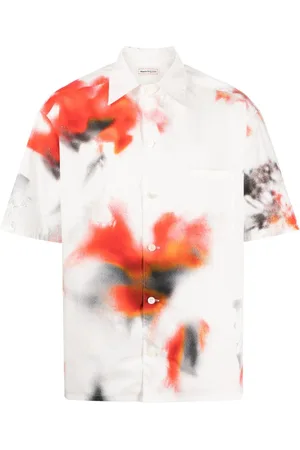 Alexander McQueen Camisa con motivo abstracto