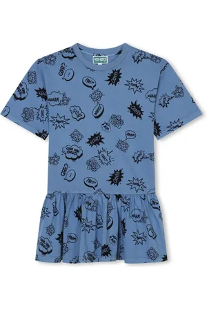 Kenzo Vestido con caricatura estampada