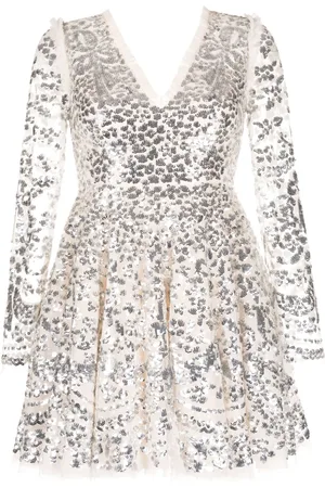 Needle & Thread Vestido corto con detalle de mostacillas