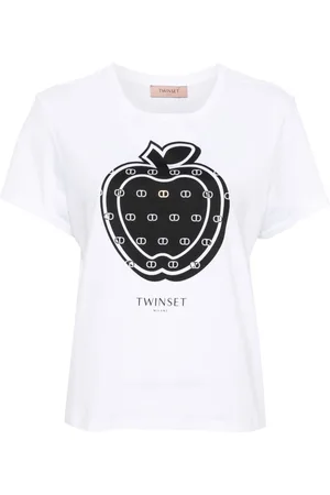 Twin-Set Playera con manzanas estampadas