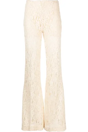 Twin-Set Pantalones acampanados con bordado inglés