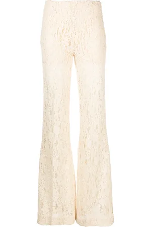 Twin-Set Pantalones acampanados con bordado inglés