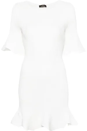 Twin-Set Vestido corto tejido de canalé