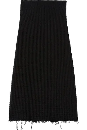 Jil Sander Falda midi de cintura alta