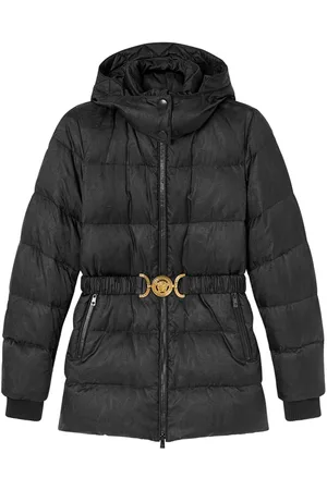 VERSACE Chamarra capitonada con estampado Barocco
