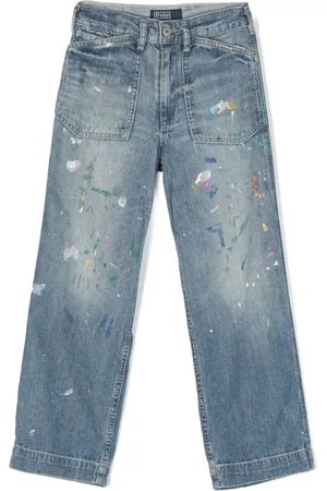 Ralph Lauren Jeans con motivo de salpicaduras de pintura
