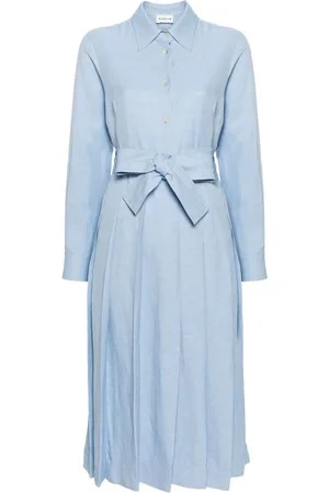 P.A.R.O.S.H. Vestido camisero plisado manga larga