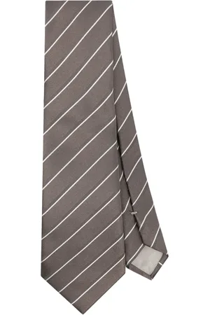 Giorgio Armani Corbata de seda con rayas estampadas