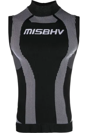 MISBHV Playera stretch con logo estampado