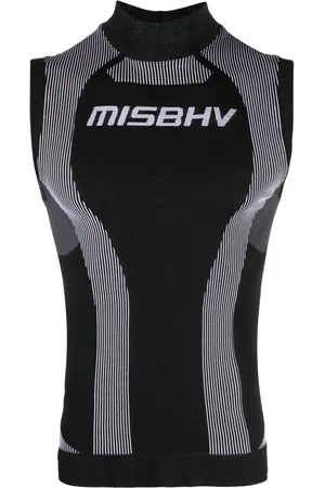 MISBHV Playera stretch con logo estampado