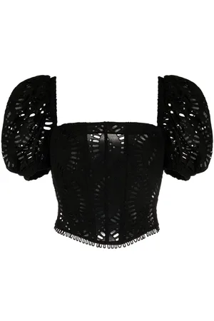CHARO RUIZ IBIZA Top corto Nivak con diseño bordado