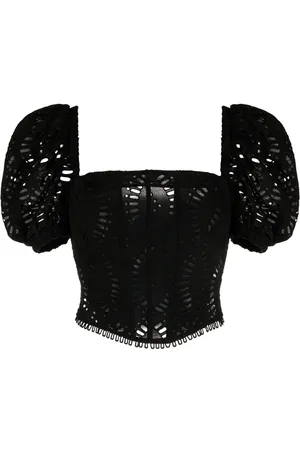 CHARO RUIZ IBIZA Top corto Nivak con diseño bordado