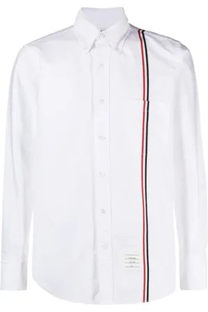 Thom Browne Camisa con motivo de rayas RWB