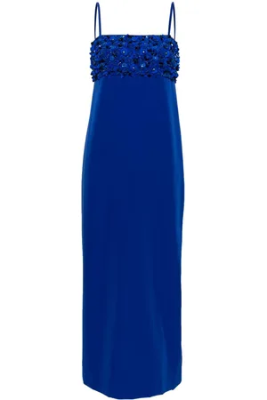 P.A.R.O.S.H. Vestido midi con aplique floral