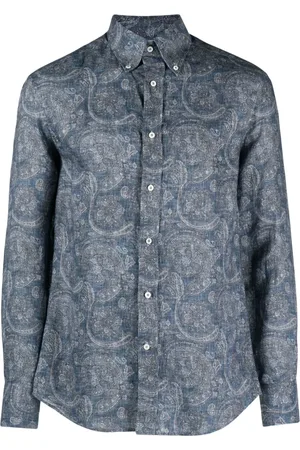 Brunello Cucinelli Camisa con estampado de cachemira