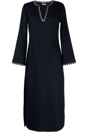 Simkhai Vestido midi Dalta con detalle de ojales